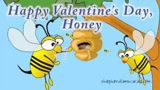 Bee Cause I Love You Free Valentine eCard