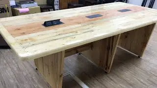 DIY Conference table from wood pallets..