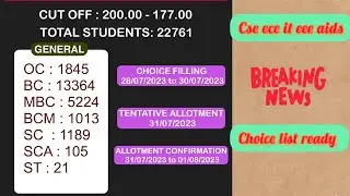 choice list for round 1// #cse #ece #eee #it / /Chennai/coimbatore region