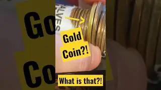 Gold Coin In A Roll! What Is It? #youtubeshorts #gold #silver #coin #bank #roll #hunting