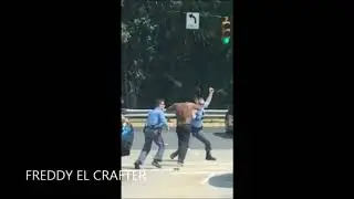 SEÑOR GOLPEANDO POLICIAS