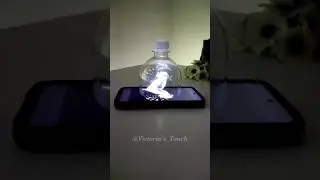 ✨ Amazing 3D Hologram Hack Using a Plastic Bottle 💫 #diyshorts #opticalillusion #creativeidea