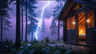3 Hours Cozy Cabin Rain Sound &ndash; Gentle Thunder for Deep Sleeping