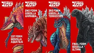 All Godzilla Singular Point Evolution Godzilla Ultima Aquatilis Amphibia Terrestris ゴジラ S.P #shorts