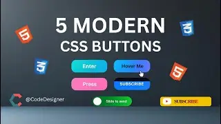 Top 5 Modern CSS Buttons with Stunning Animations | HTML & CSS Button Effects Tutorial