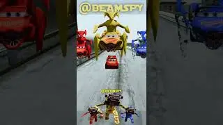 Epic Escape From The Lightning McQueen Octopus Kraken Eater vs McQueen Octopus Eater  #shorts
