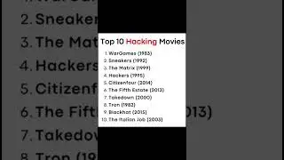 Top 10 hacking movies #shorts #hacking #hacker #movies #youtubeshorts
