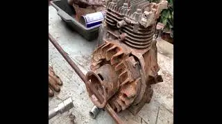 Restoration Old Rusty Engine 3.5HP ＭＥＩＷＡ｜Restore multiqubit plate compactors