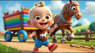 Horse Pulls Wagon Ride Song | Fun Kids Song | Playful Adventure Rhyme