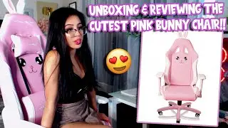 Cutest EwinRacing Heavy Duty Pink Bunny Gaming Chair!! (Can Hold 400lbs!)