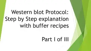 Westernblot protocol - step by step with buffer solution recipes PART I
