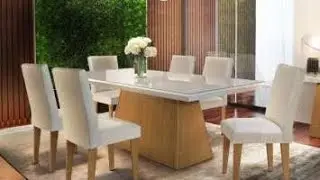 Como montar Conjunto Mesa de Jantar Retangular c/ Tampo de Vidro Off White Luna e 6 Cadeiras Gr&eacute;cia