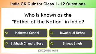 India GK Quiz for Class 1 | 12 Easy Questions | Republic Day & Independence Day Special Quiz