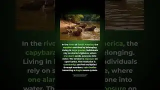 Safety in numbers. Capybaras rely on group vigilance to escape predators together.
