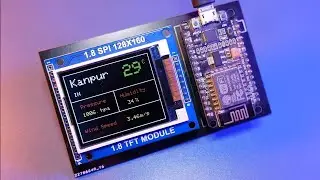 ESP8266 Nodemcu & ST7735 TFT Display based weather station | Get weather information of your city