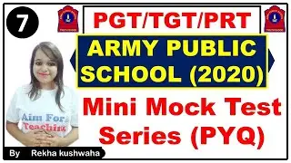 (APS) 2020 Army Public School Mini Mock Test Series-7 (Part-A)