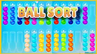 color ball sort wooden puzzle (level 1974-1981) #relaxing #gaming