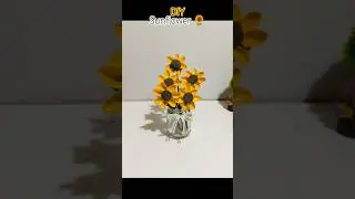 DIY sunflower 🌻 from pista sell craft  #diy #craftideas #sunflowers #pistashellcrafts #shorts