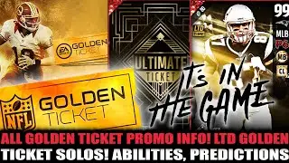 ALL GOLDEN TICKET PROMO INFO REVEALED! LTD GOLDEN TICKET SOLO CHALLENGES! GT PREDICTIONS | MADDEN 20