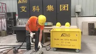 IKING Heavy duty stud welding machine ST2500 Welding Shear Connectors through bondek (steel deck)