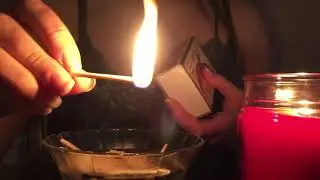 ASMR! Lighting matches for warm relaxation