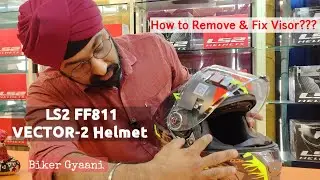 Как снять и починить козырек на шлеме LS2 FF811 VECTOR-2 | @BikerGyaani