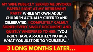 She Served Me Divorce Papers at My Retirement Party—3 Months Later, She Learned Who Really Retired