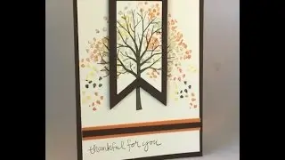 A clean and simple fall thank you card