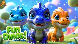 Детеныши динозавров рычат, рычат! 🦖🦕 | Веселая и веселая песенка про динозавров для малышей