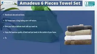 AirBnB USA | Amadeus 6 Pieces Towel Set Wholesale USA | Towels Set Bulk USA |  Color Hotel Towels