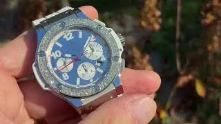 FOR SALE - Hublot Big Bang ceramic with factory set diamonds, Hublot Service - www.chrono-scope.ch