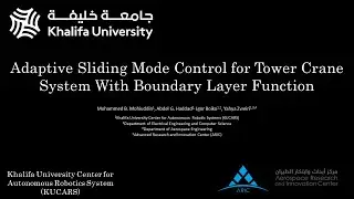 Adaptive Sliding Mode Control for Tower Crane System With Boundary Layer Function
