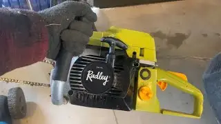 Testing out the muffler modded Radley 52cc chainsaw.