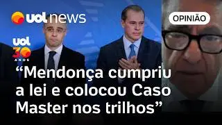 Master: Com a lei, Mendon&ccedil;a recolocou caso nos trilhos; Toffoli tinha interesse claro | Maierovitch