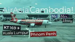Phil's 1st Cambodian airline! AirAsia CAMBODIA! (KT169, KUL ✈ PNH Flight Review) | Mr. and Mrs. Hong