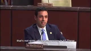 Congressman Subramanyam Ask Questions on House Committee on Oversight and Accountability