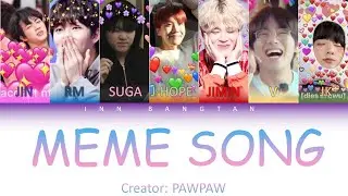BTS (방탄소년단) MEME SONG - PawPaw (Color coded lyrics)