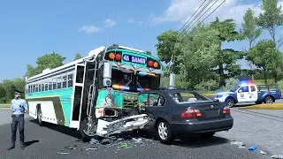 Accidento el Autobús  Blue Bird Estilo Honduras Mas Modificado A Alta Velocidad