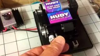 Hudy Slot Car Tyre Truer powered by 12v MRT Power Supply