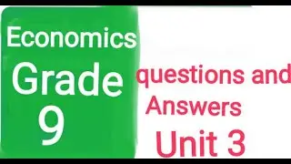 Grade 9 economics unit 3 question and answer/grade 9 questions unit 3/economics questions