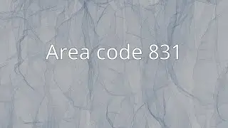 Area code 831
