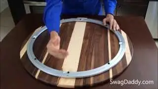 Troops BBQ Walnut & Maple Lazy Susan 26