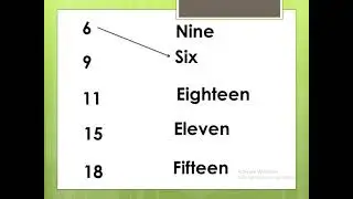 KG 1 MATHS MATCH THE NUMBER WITH THEIR NAME