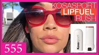 KOSASPORT LIPFUEL Hyaluronic Lip Balm Test and Review in the hue RUSH!