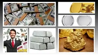 Dreams of gold silver money lottery gold coins silver coins #shorts
