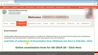 DU SOL ONLINE Examination form for UG-2019-20