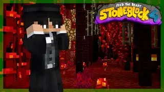 Visiting the NETHER RING to spawn WITHER SKELETONS | Modded Minecraft Stoneblock4