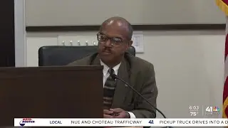 Kansas State Senator David Haley reacts to his removal as BPU president, censure