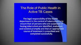 Treating Tuberculosis: Partnering With Public Health