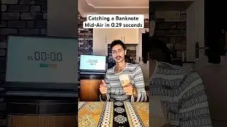 Catching a Banknote Mid-Air in 0.29 seconds #breakingrecords #speedchallenge